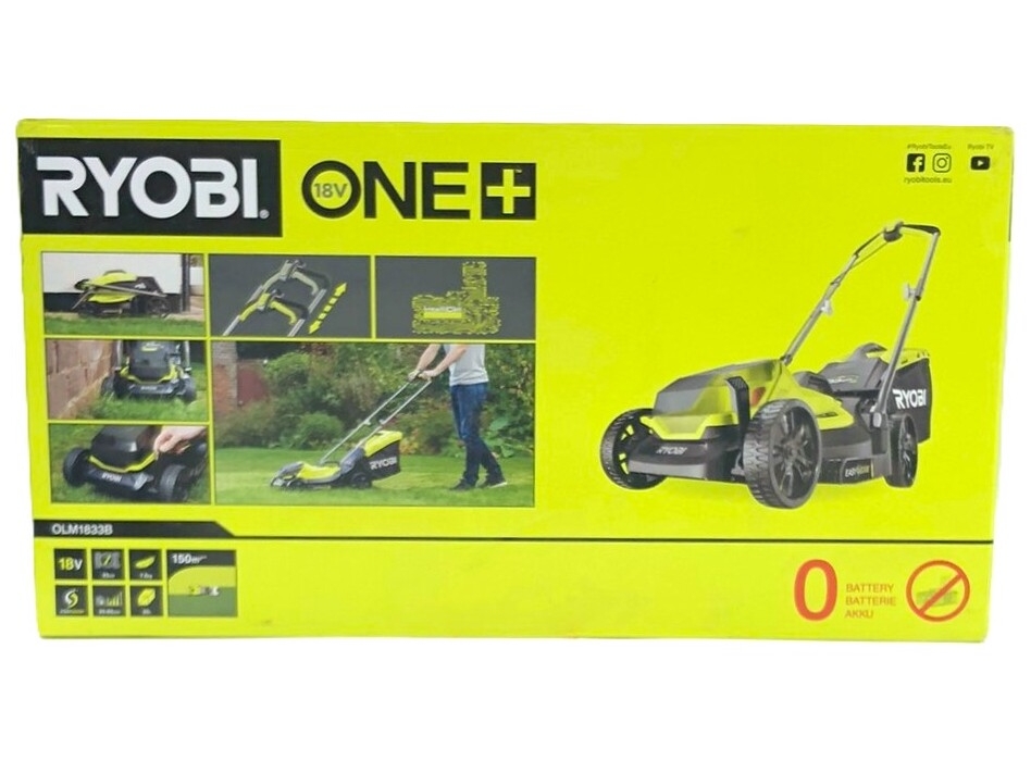 Ryobi One+ OLM1833B - Græsslåmaskine - ledningfri - 18 V - intet batteri - 33 cm - 7.7 kg - SOLO