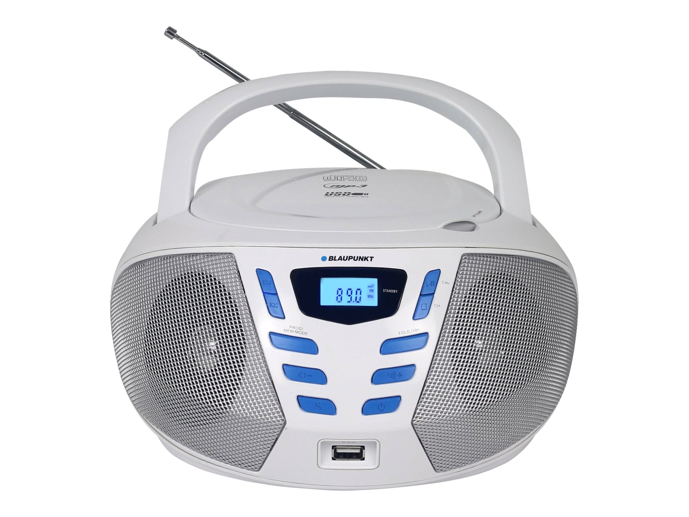 Blaupunkt BB7-WH, Digital, FM, Afspiller, CD, Afspil/pause, Stop, Top