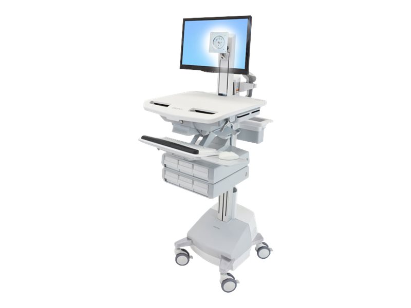 Ergotron StyleView Vogn med hjul LCD-display/tastatur/mus/CPU/notebook/stregkodescanner Op til 24"