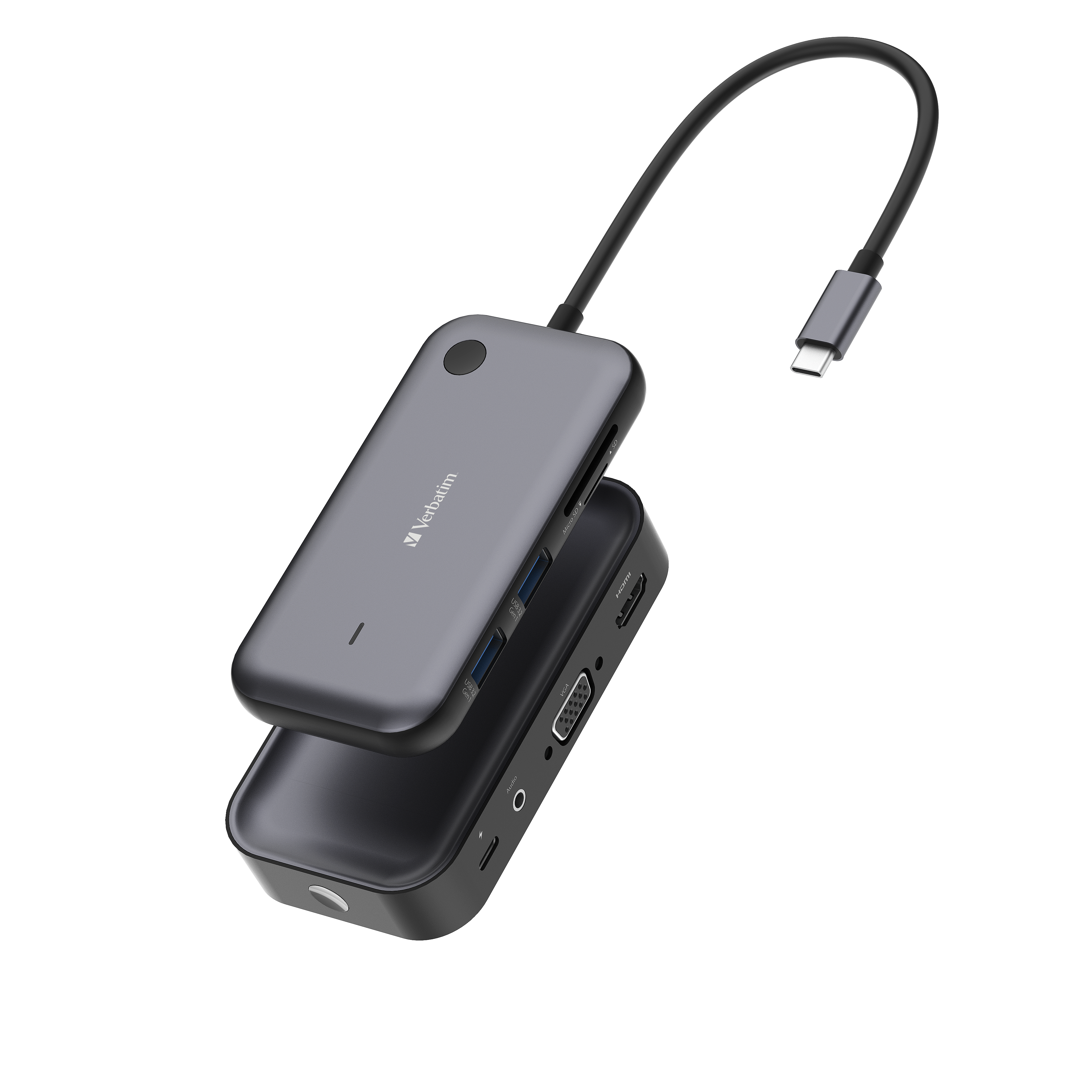 USB-C trådløs skærmadapter med hub - Verbatim Share My Screen 1080p (WDA-01)