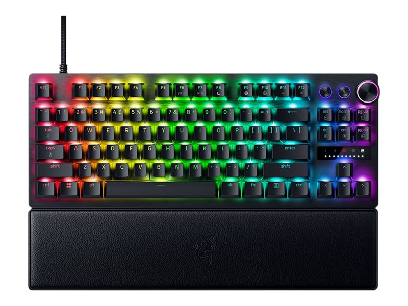 Razer Huntsman V3 Pro - Tastatur - 80% - TKL - backlit - USB - QWERTY - USA - tastkontakt: Razer Analog Optical Switches (Gen-2)