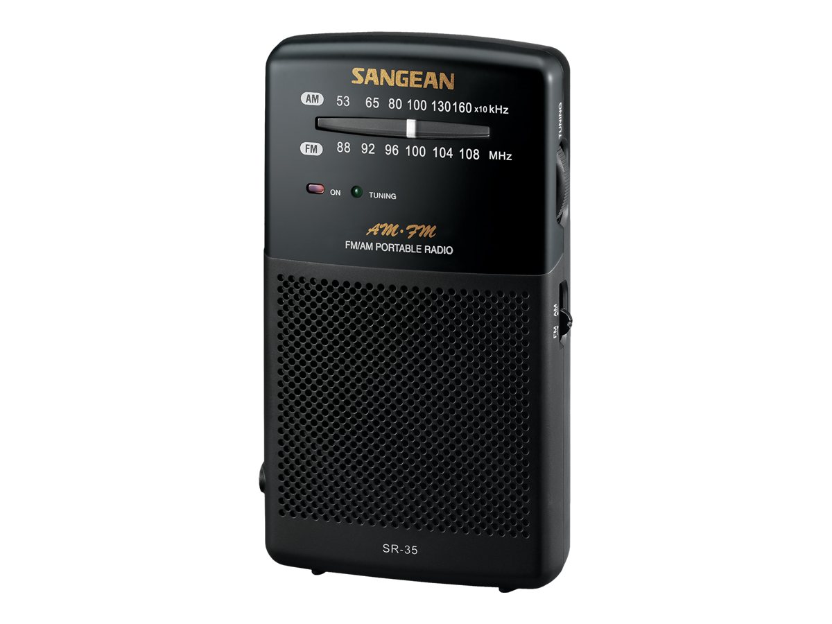 Sangean SR-35 bærbar transistorradio - Sort