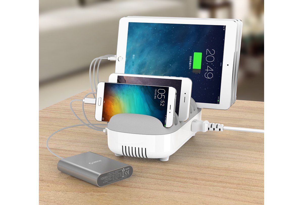 Compulocks 10 Ports USB Charging Dock Station With EU Plug - Opladningsstation - 120 Watt - 2.4 A - 10 output-stikforbindelser (USB)