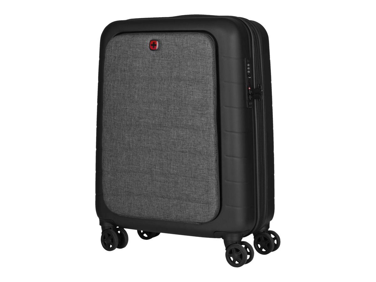 Wenger Syntry Carry-On - Spinner - hardside - polyester, polykarbonat, ABS plastic - sort, varme grå - 14