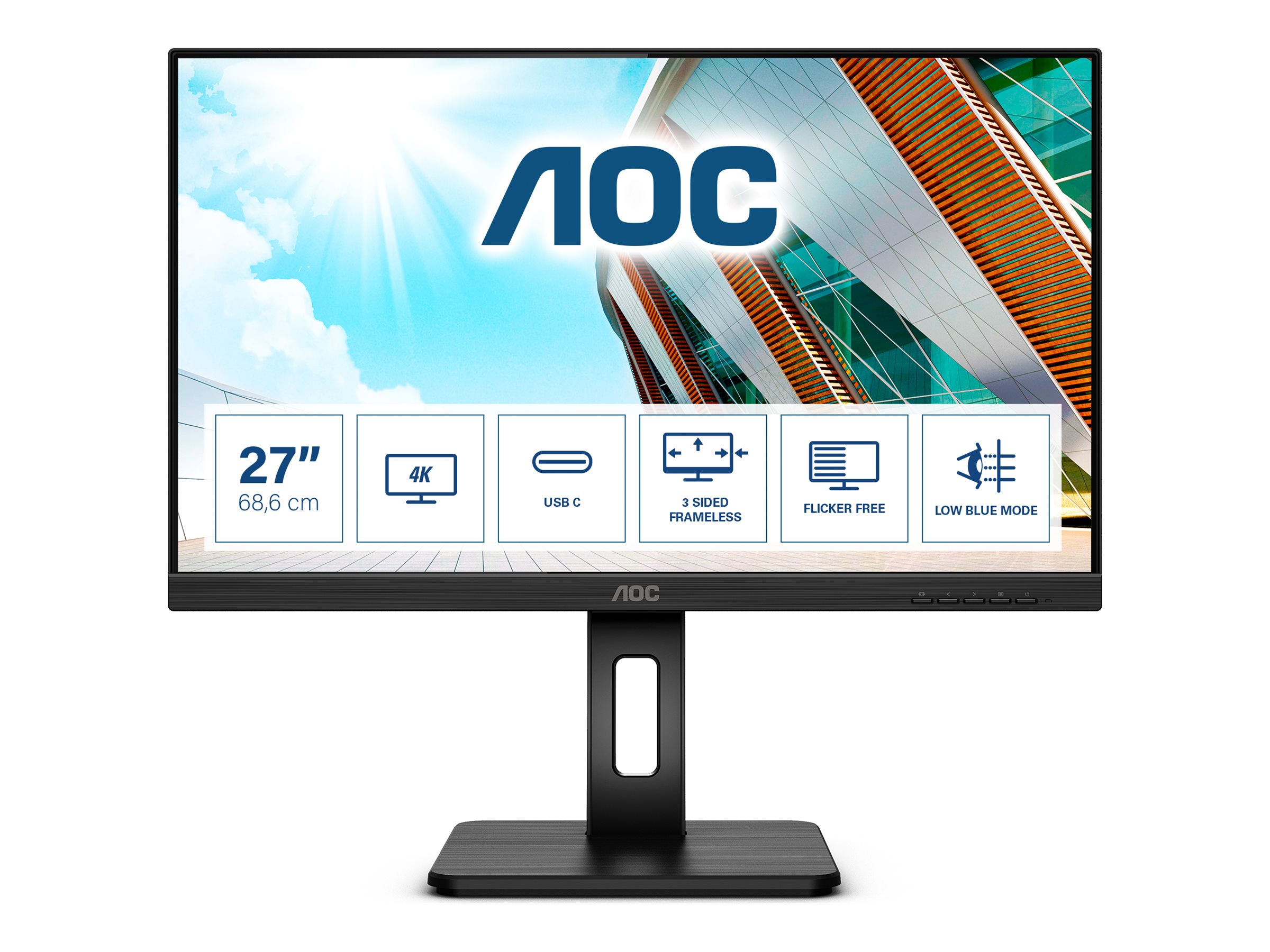 AOC U27P2CA 27" IPS 3840 x 2160 (4K) HDMI DisplayPort USB-C 60Hz