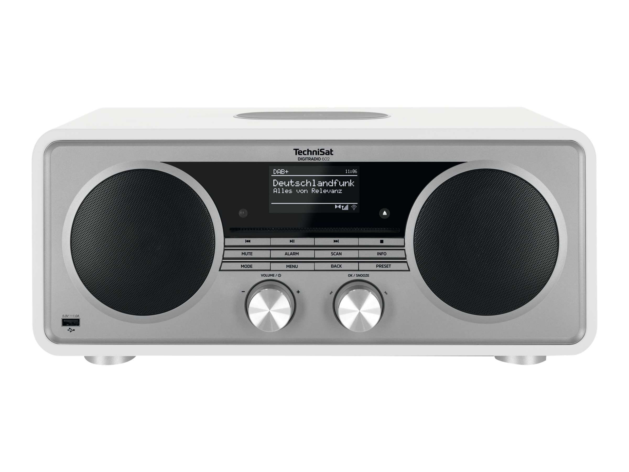 TechniSat DigitRadio 602 DAB radio Cd / MP3-afspiller Radio Internet radio Netværksmedie-streaming Bluetooth-audiomodtager 70Watt