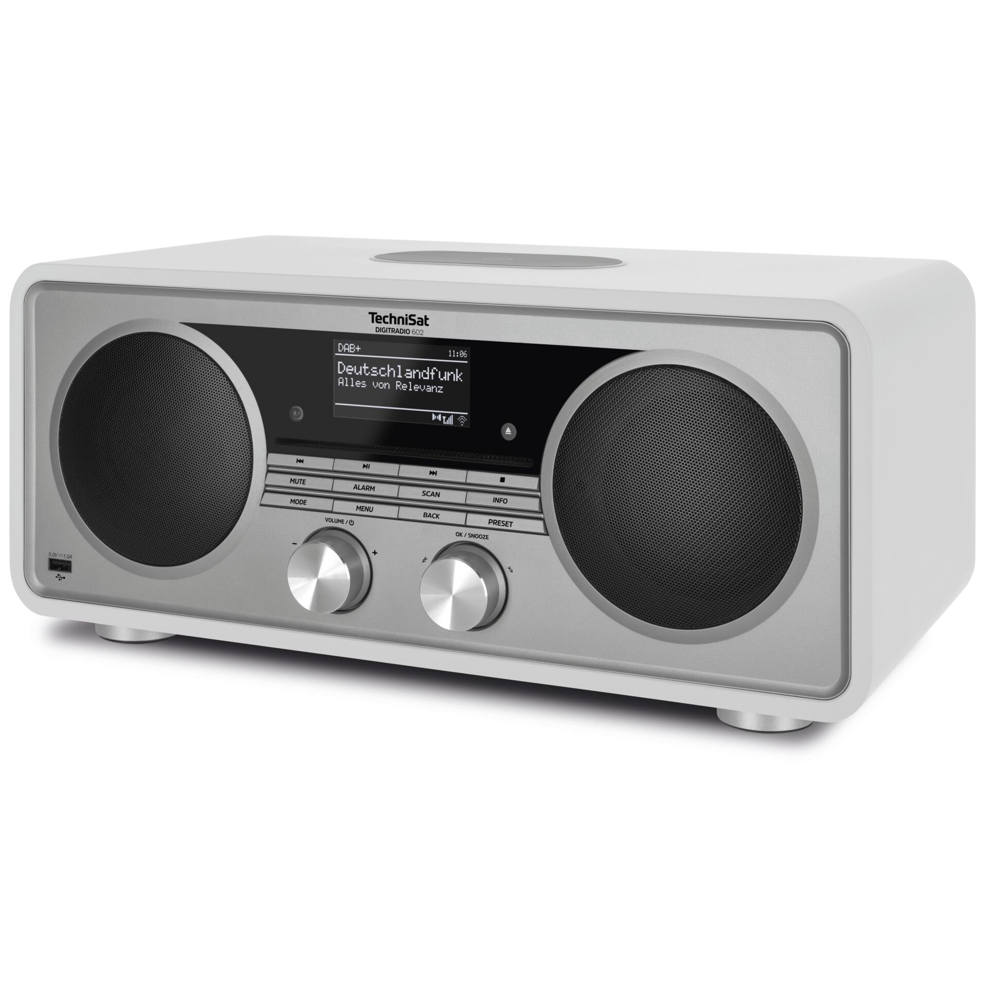 TechniSat DigitRadio 602 DAB radio Cd / MP3-afspiller Radio Internet radio Netværksmedie-streaming Bluetooth-audiomodtager 70Watt