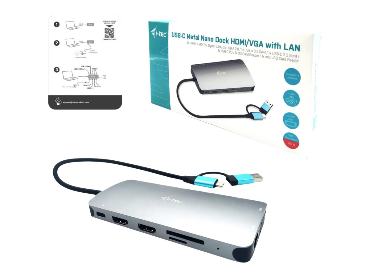 i-Tec Nano Dock USB 3.0 / USB4 / Thunderbolt 4 Dockingstation