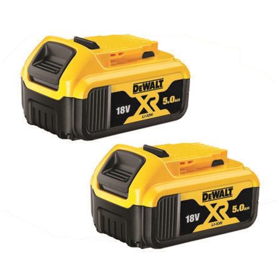 DeWALT DCB184P2-XJ, Batteri, Lithium-Ion (Li-Ion), 5 At, 18 V, DeWalt, Sort, Gul
