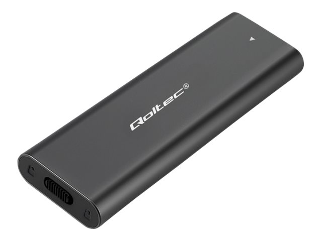 Qoltec - Lagringspakning - NGFF -M.2 SATA SSD - USB-C 3.1 (Gen 2) - sort