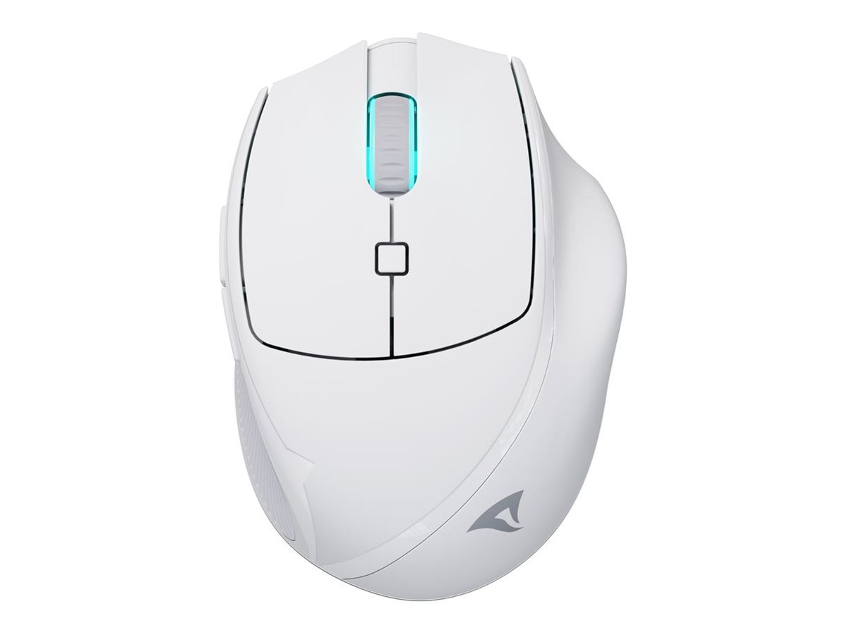 Sharkoon OfficePal M25W - mouse - 2.4 GHz USB - white - Mus - Optisk - 6 knapper - Hvid