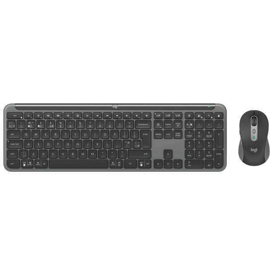 Logitech Signature Slim Combo MK950 for Business - Sæt med mus og tastatur - trådløs - Bluetooth 5.1 LE - QWERTY - Nordisk - grafit