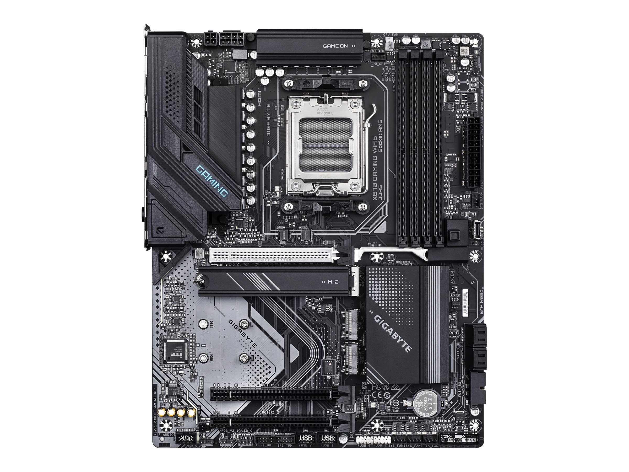 GIGABYTE X870 GAMING WIFI6 Bundkort - AMD X870 - AMD AM5 socket - DDR5 RAM - ATX