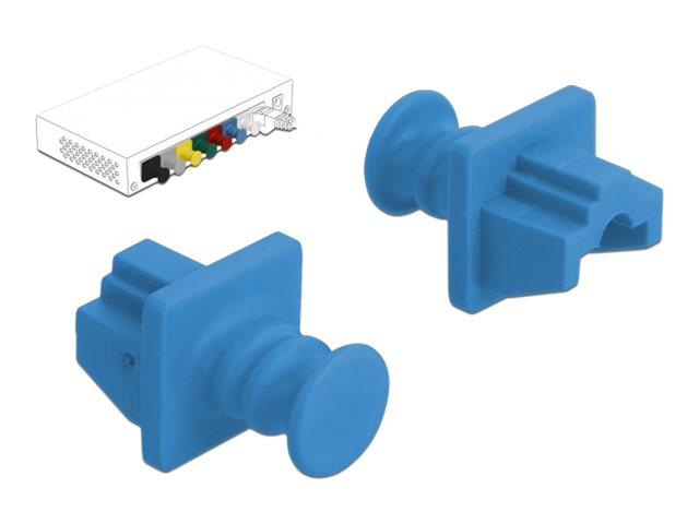 DeLOCK Dust Cover for RJ45 jack 10 pieces blue