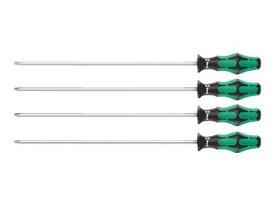 Wera 367/4 TORX® HF Kraftform Plus skruetrækkersæt med holdefunktion med 300 mm lange klinger, 4 dele