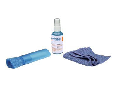 Manhattan LCD Cleaning Kit (mini), Alcohol-free, Includes Cleaning Solution (60ml), Brush and Microfibre Cloth, Ideal for use on billede