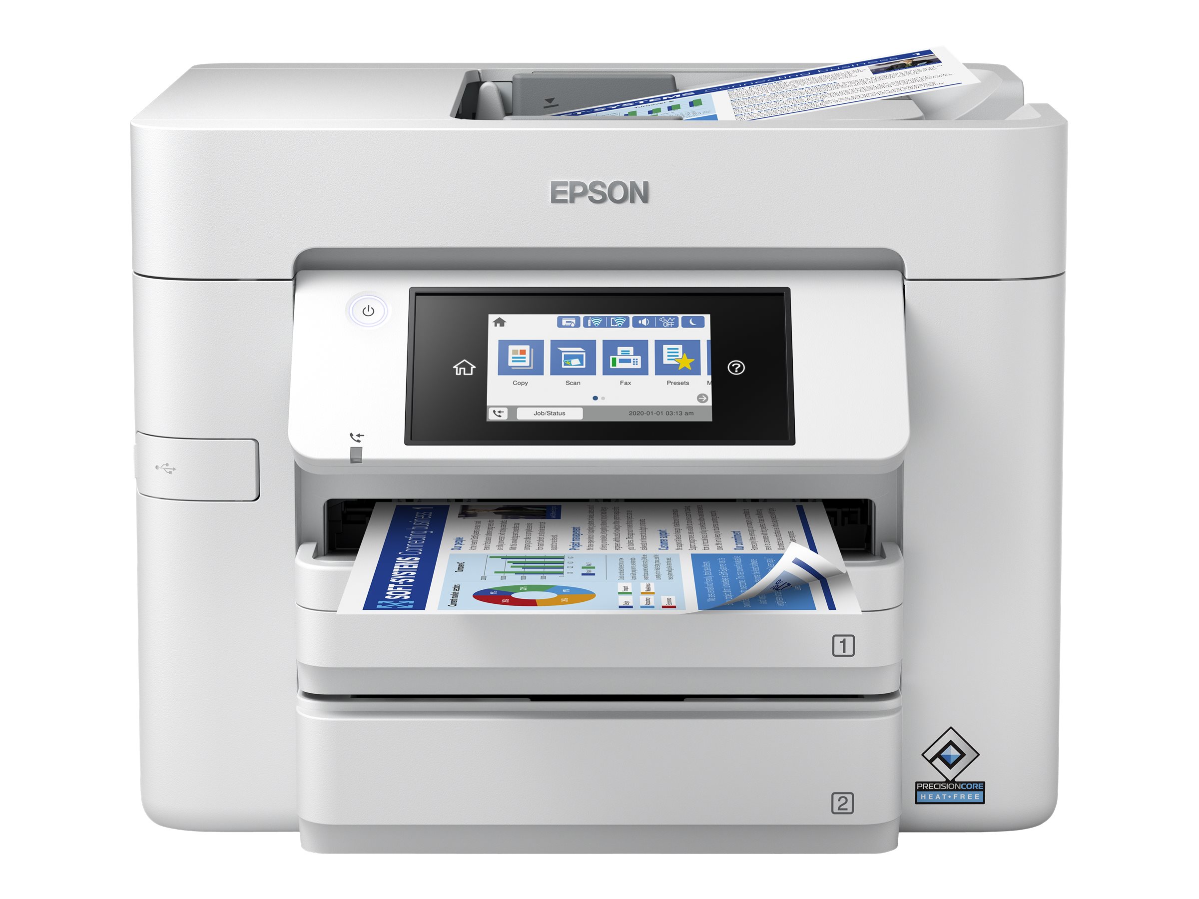 Epson WorkForce Pro WF-C4810DTWF - Multifunktionsprinter - farve - blækprinter - A4/Legal (medie) - op til 36 spm (udskriver) - 500 ark - USB 2.0, LA