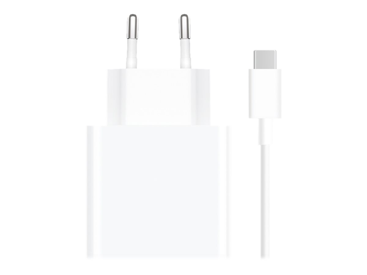 Xiaomi MDY-12-ES vægoplader 67 W - hvid, USB & USB‑C
