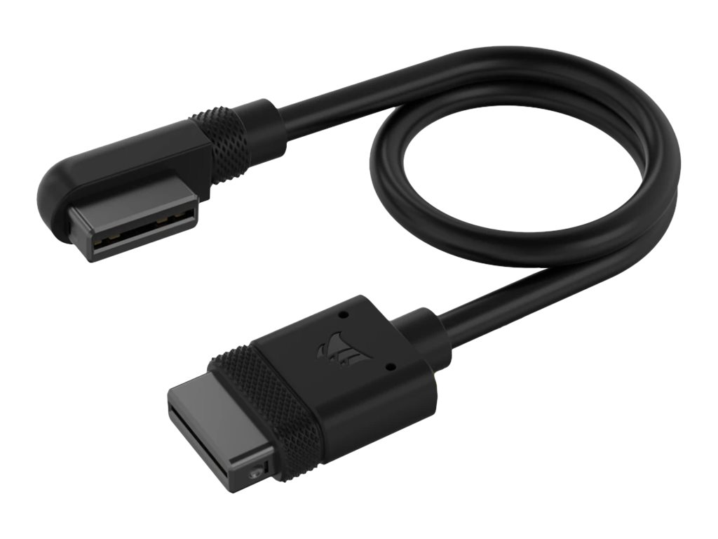 Corsair iCUE LINK - Strøm-/datakabel - CORSAIR iCUE link vinklet til CORSAIR iCUE link lige - 20 cm (pakke med 2)