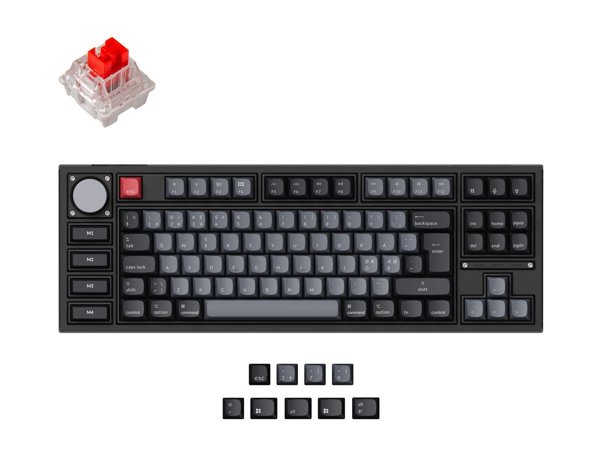 Keychron Q3 Pro Tastatur Mekanisk Sydvendt RGB LED Trådløs Kablet Nordisk billede
