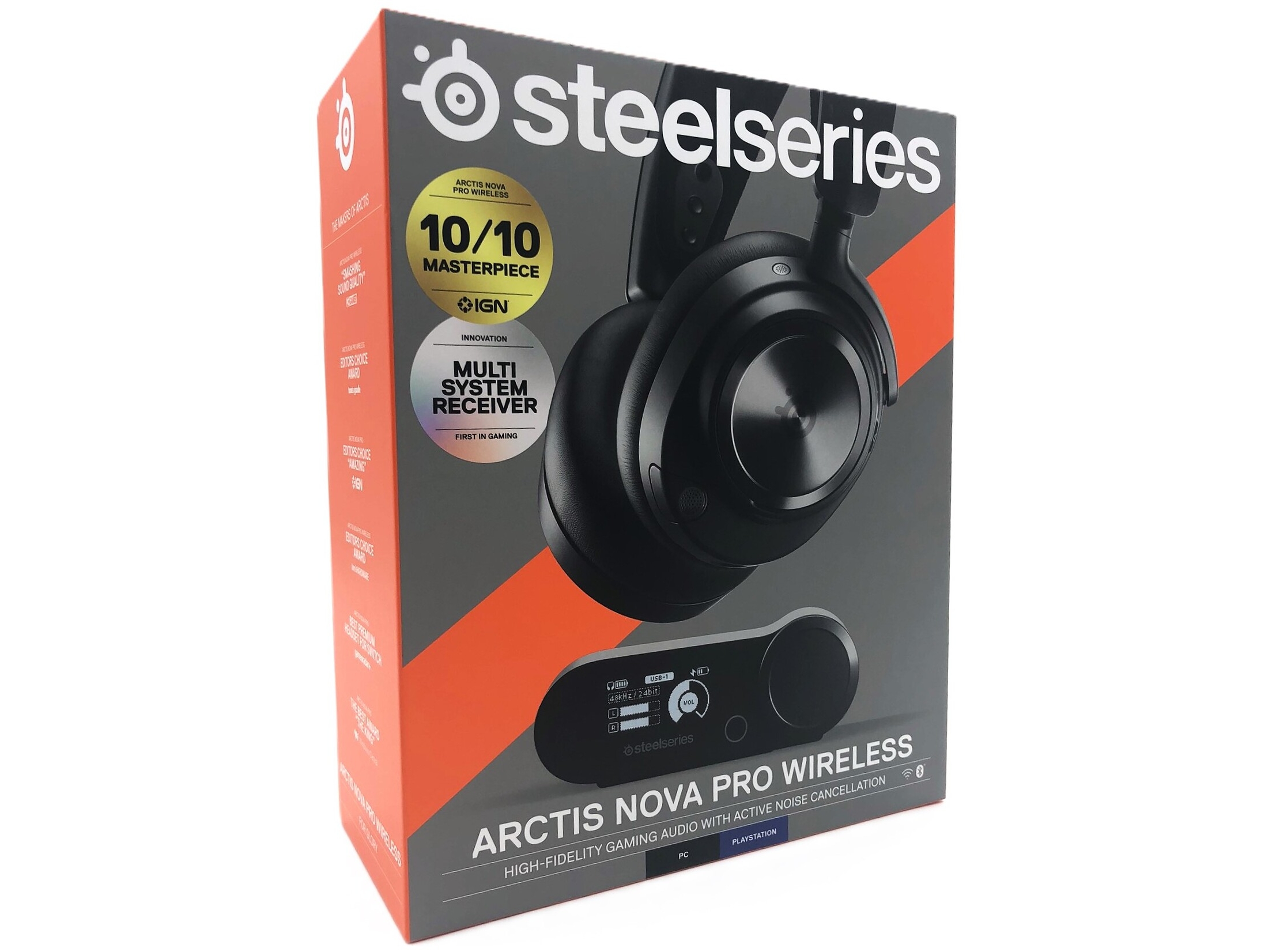 SteelSeries Arctis Nova Pro Wireless - Headset - fuld størrelse - Bluetooth/2,4 GHz radiofrekvens - trådløs - aktiv støjfjerning - med GameDAC Gen 2