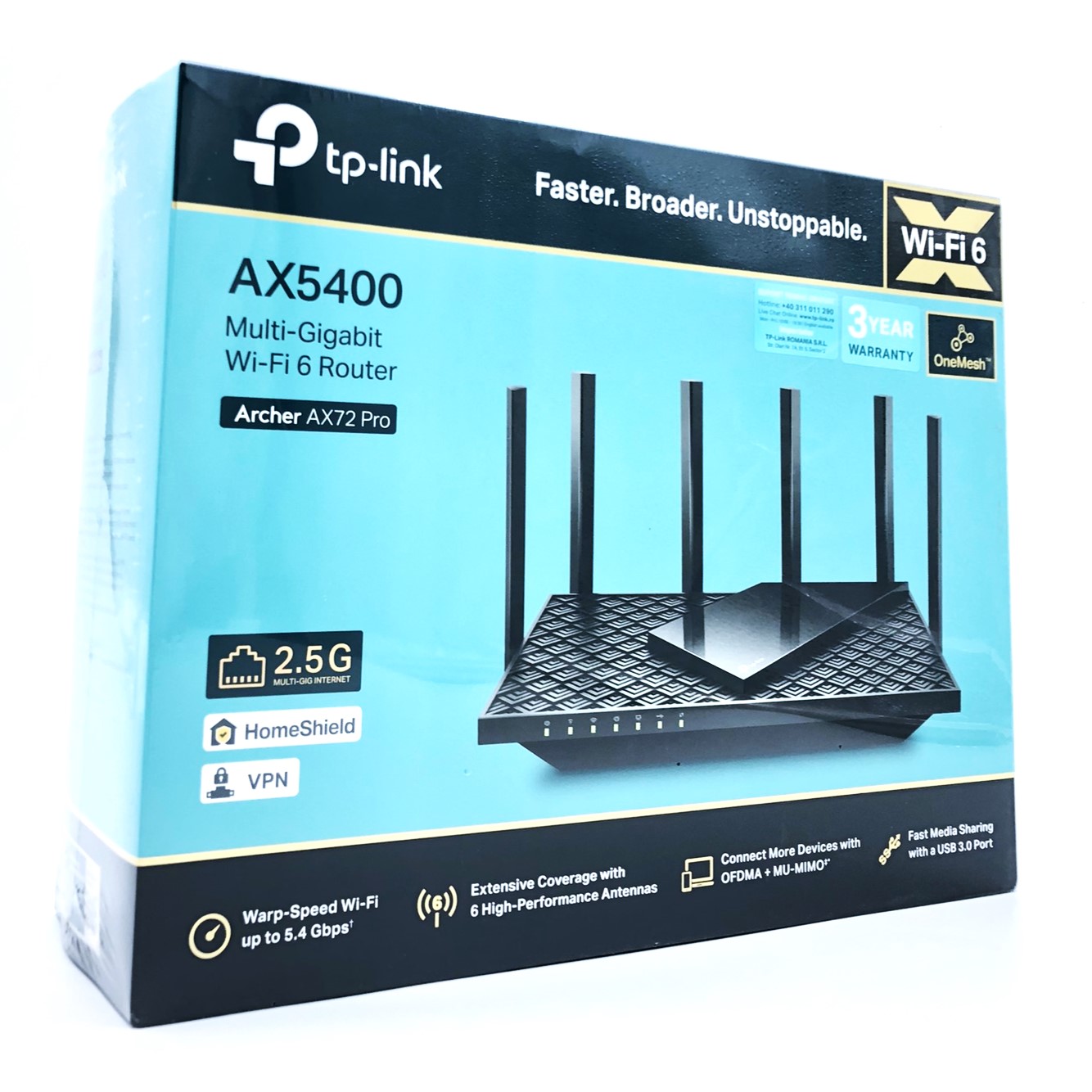 TP-Link Archer AX72 Pro AX5400 Multi-Gigabit WiFi 6 Router - Wireless router Wi-Fi 6