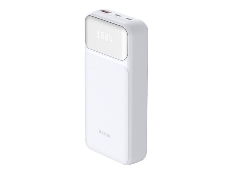 D-Link DPP-201 Powerbank 20000mAh 65Watt 1xUSB-A 3.0 2xUSB-C Hvid