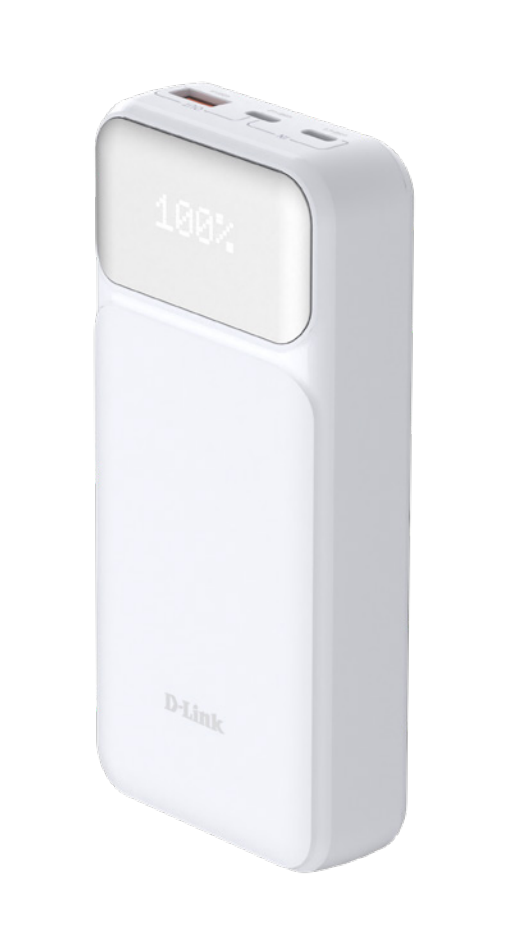 D-Link DPP-201 Powerbank 20000mAh 65Watt 1xUSB-A 3.0 2xUSB-C Hvid