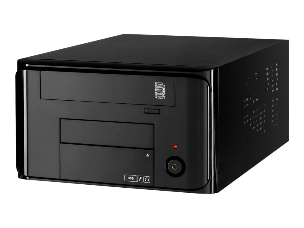 Inter-Tech MI-008 ITX Ultralille formfaktor Mini ITX Ingen strømforsyning Sort