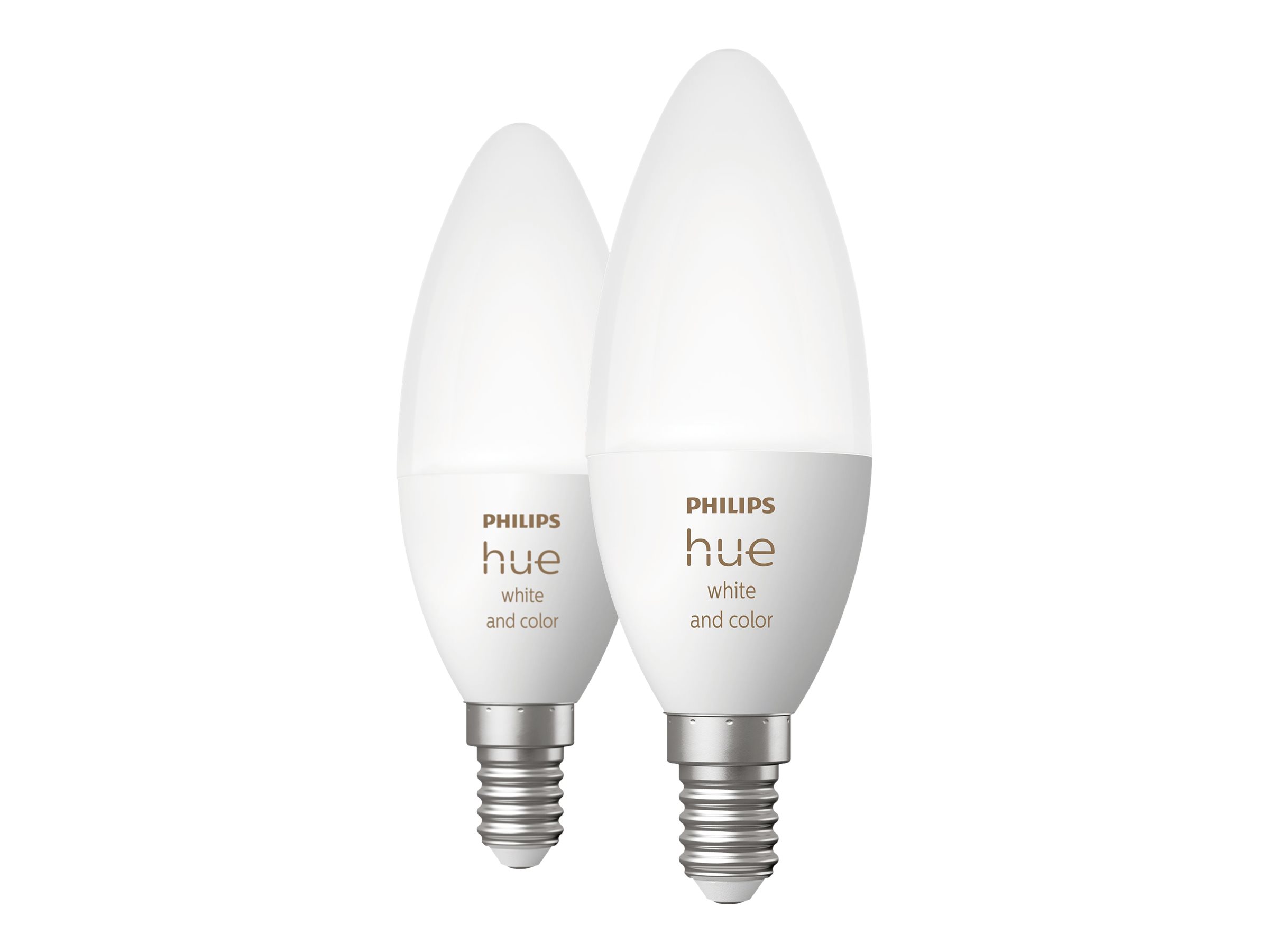 Philips Hue E14 B39 LED-pre, kerte, Color & White ambiance, 470lm, Bluetooth + Zigbee (2 pak)