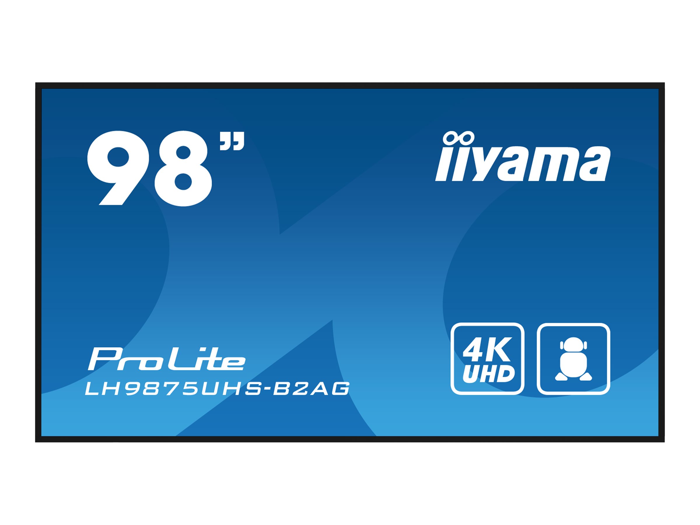 iiyama ProLite LH9875UHS-B2AG 98" Class (97.5" viewable) LED-backlit LCD display - 4K - for digital signage