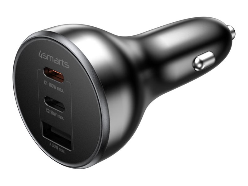 4smarts VoltRoad Bilstrømsadapter 160Watt 1xUSB-A 2.0 2xUSB-C billede