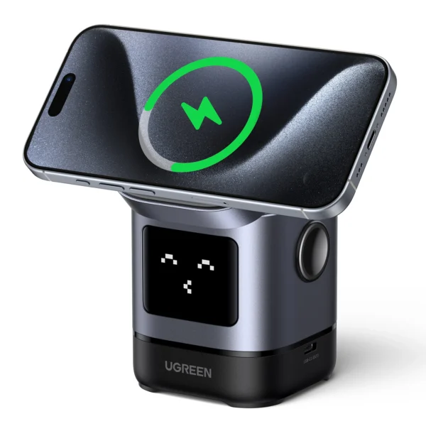Ugreen 45775 oplader til mobil enhed Universel Sort, Grå Vekselstrøm Trådløs opladning Hurtig opladning Indendørs billede