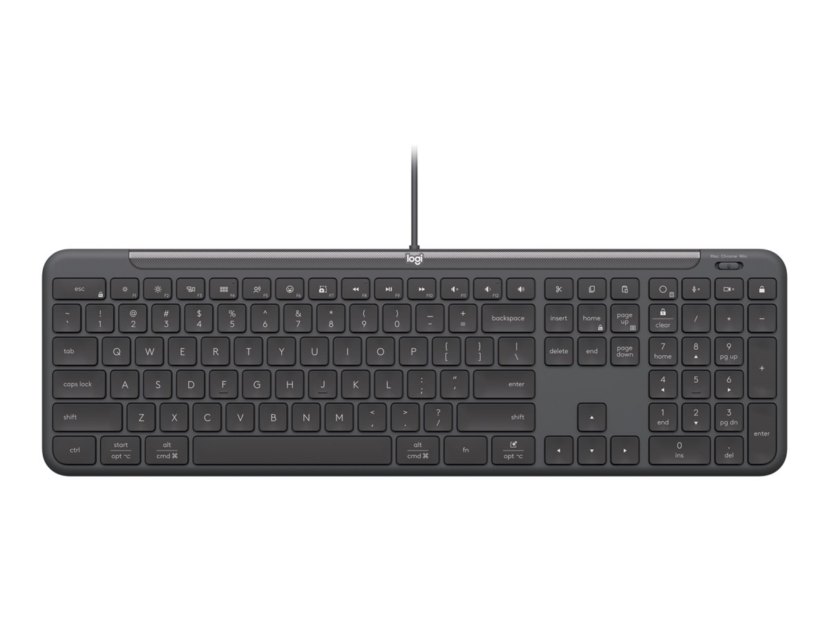 Logitech Signature Slim Wired K620 for Business Tastatur Saks Kablet Internationalt engelsk