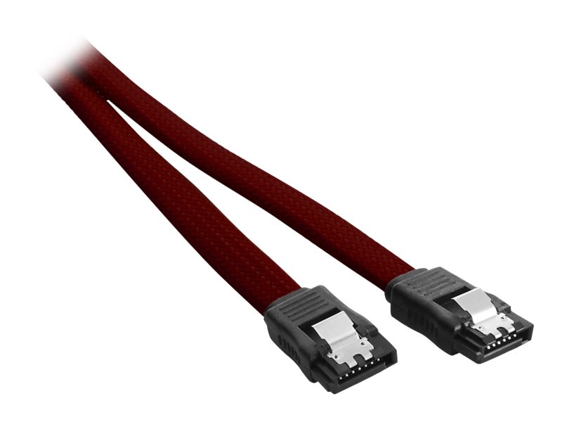 CableMod ModMesh SATA 3 Cable 30cm - blood red SATA Kabel - GEEKD.dk