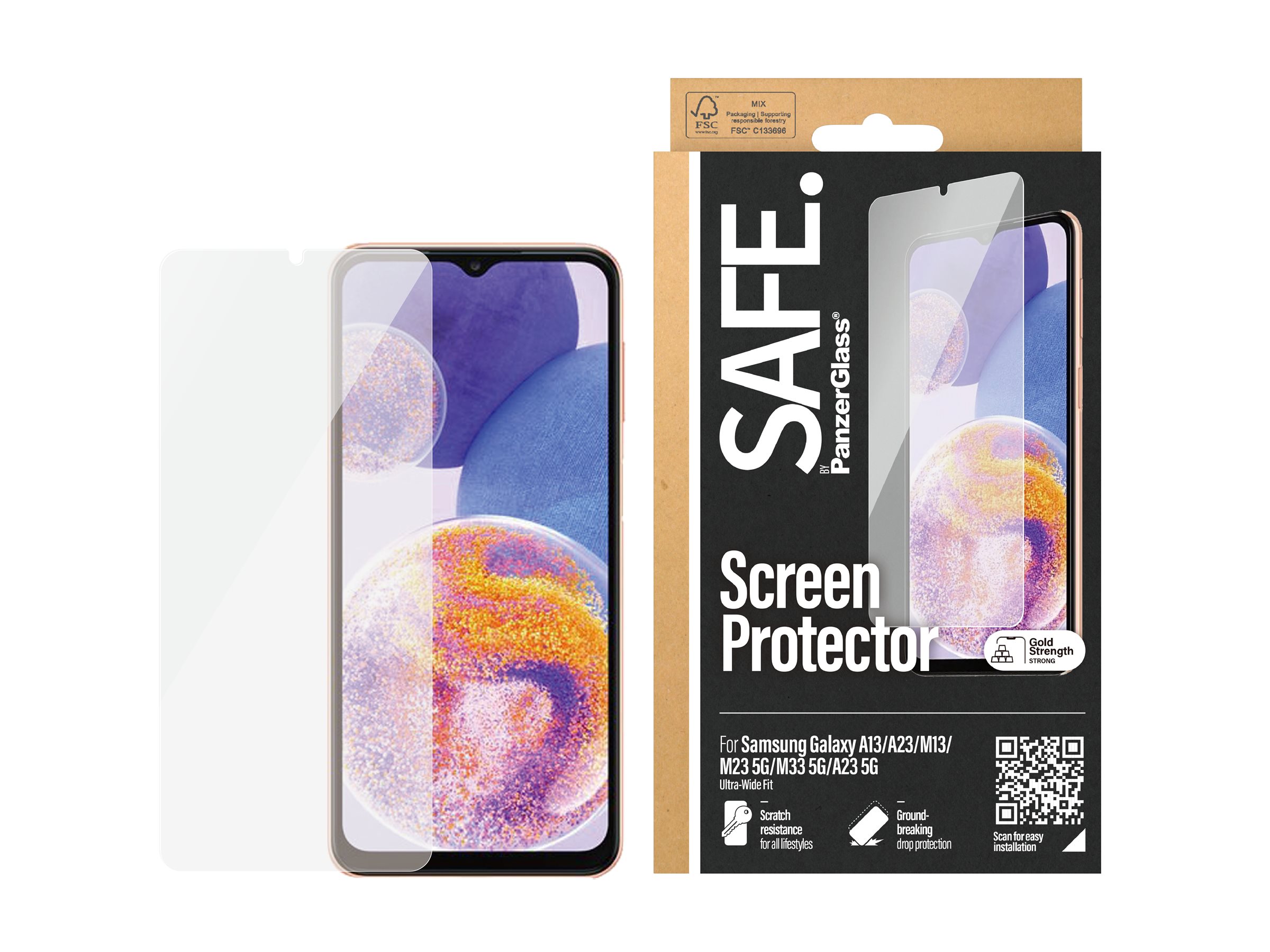 SAFE by PanzerGlass Screen Protector Samsung Galaxy A13 | A23 | M13 | M23 5G | M33 5G | A23 5G
