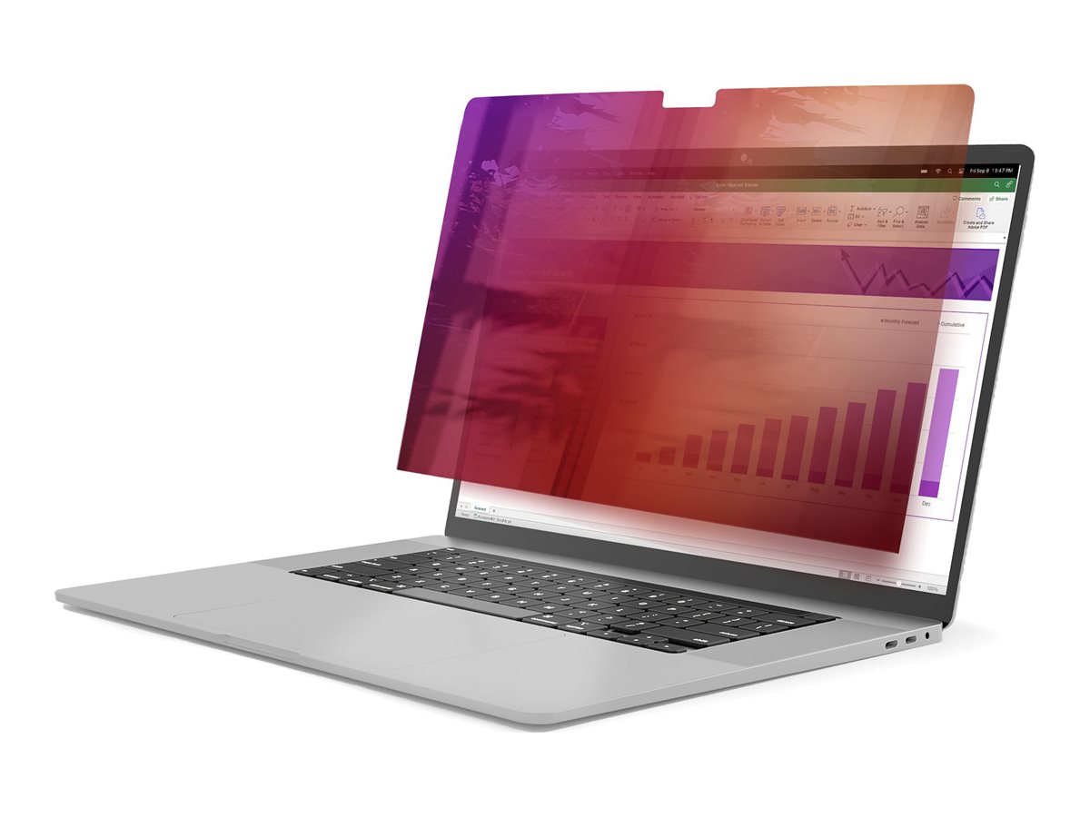 Startech 16-inch MacBook Pro 21/23 Privacy Screen, Gold Filter w/Enhanced Privacy, Computer Security Shield, Double-Sided Screen Protector, +/- 30 Deg. - Notebook privacy-filter (vandret( - aftagelig - klæbemiddel - 16 - sort, guld