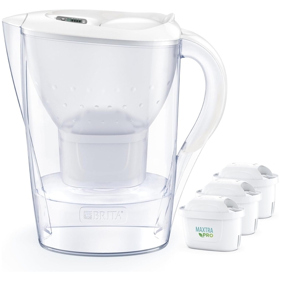 BRITA Marella Vandfilterkande 2.4L Hvid + 3x Maxtra Pro PP