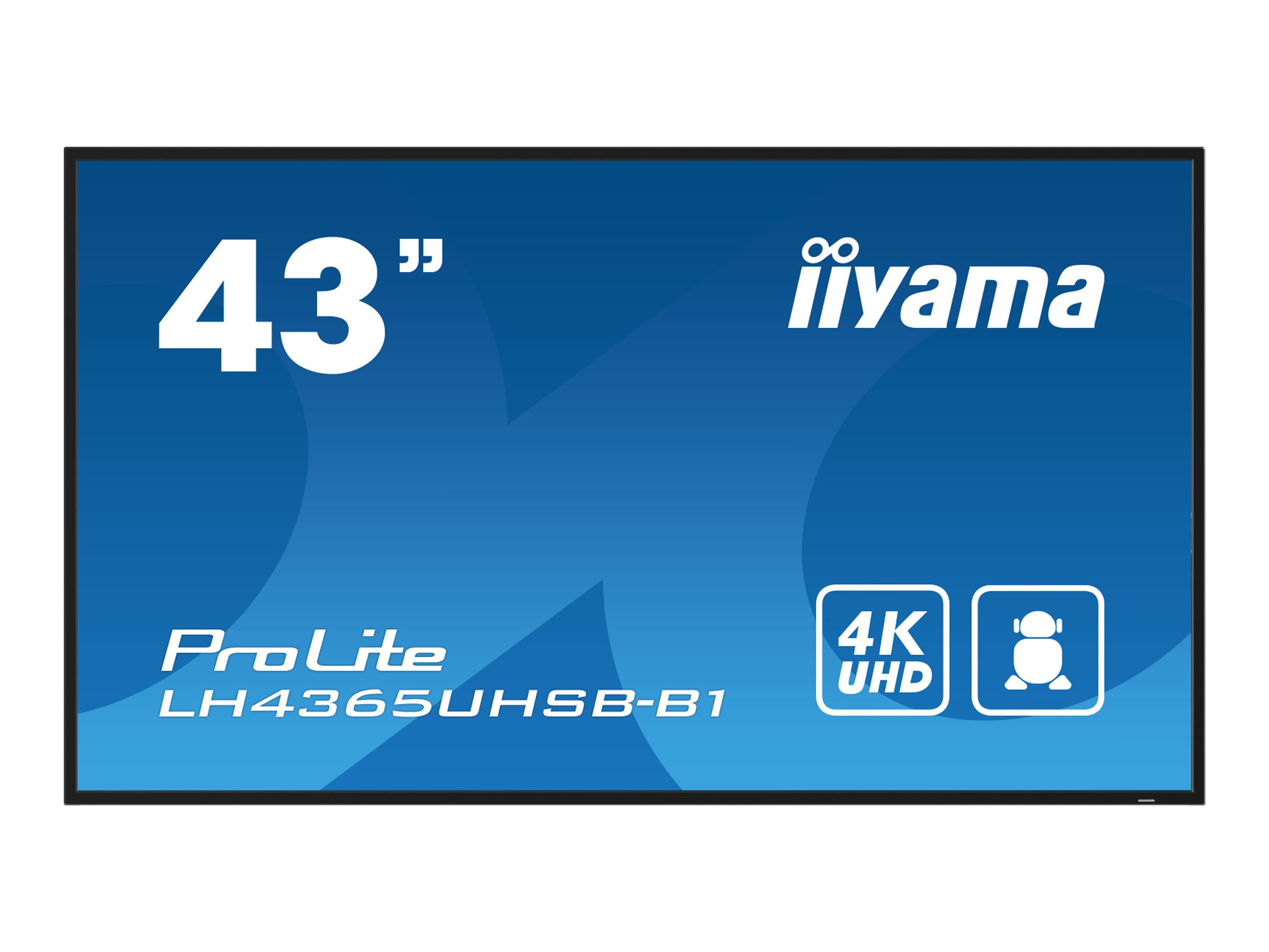 iiyama ProLite LH4365UHSB-B1 43" Digital skiltning 3840 x 2160