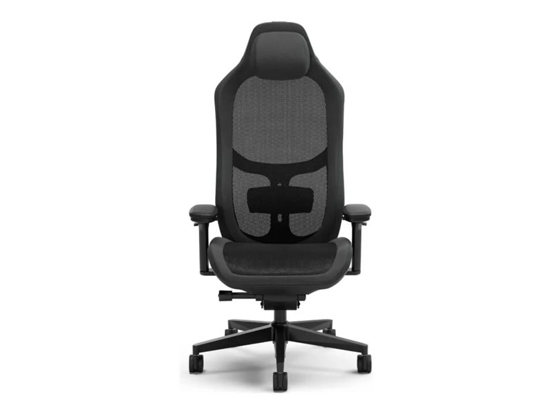 Fractal Design Refine - Spillestol - ergonomisk - lænestol - armstøtter - T-formet - vippe - glasfiberforstærket polypropylen/nylon - mørk