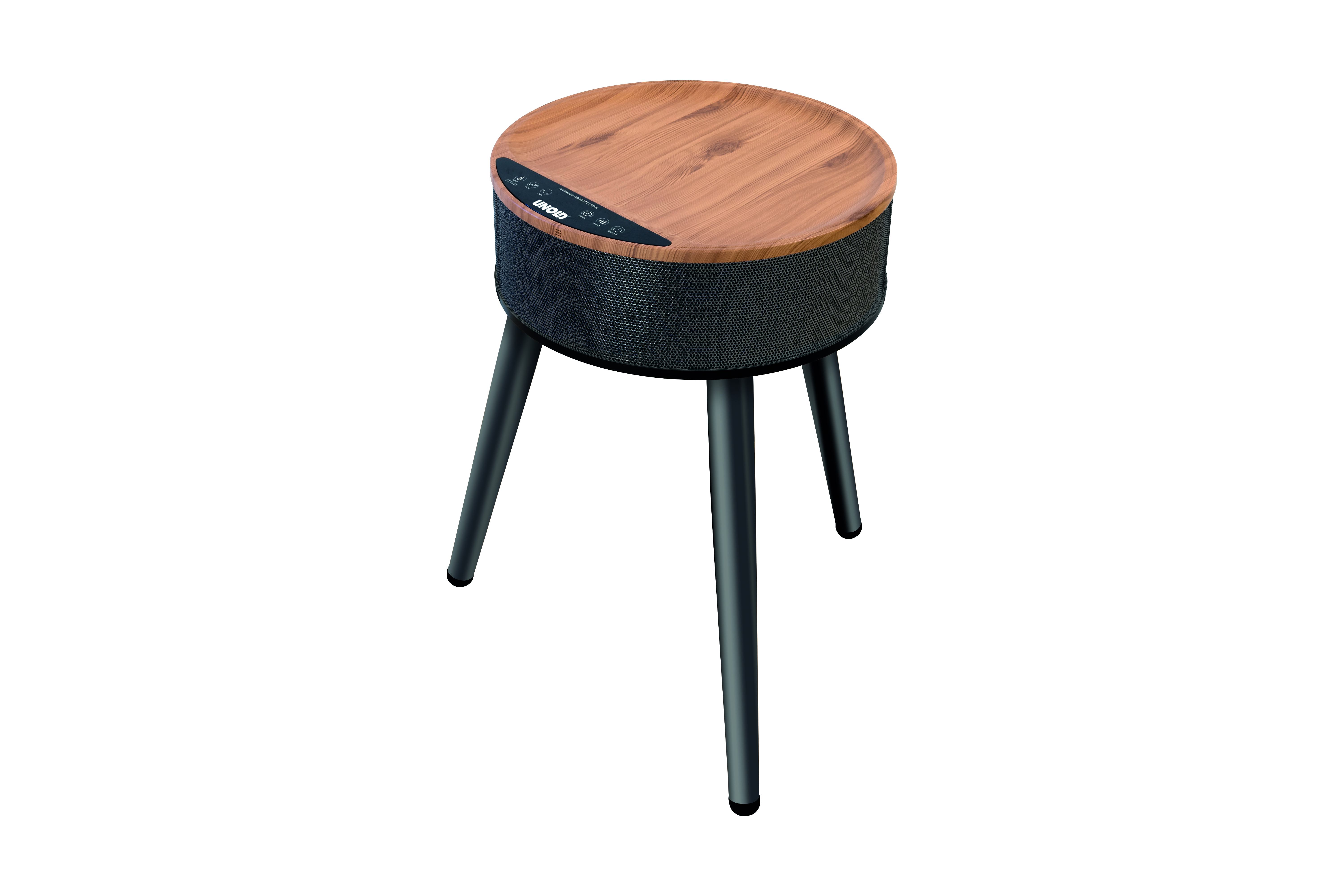 Unold 86545, Blæser med elektrisk områdevarmer, Keramisk, 1,2 m, Indendørs, Sort, Træ, Plast