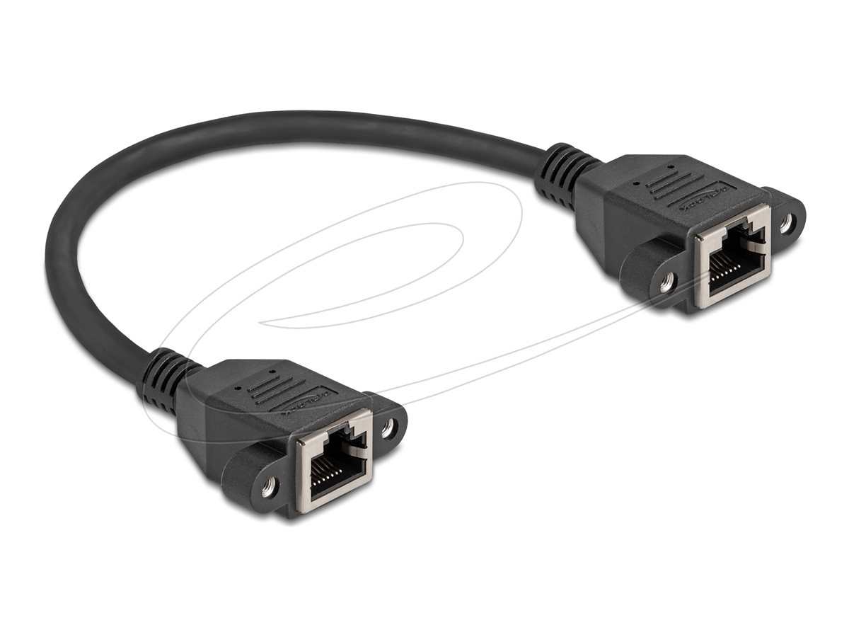 DeLOCK CAT 6a S/FTP 25cm Netværkskabel Sort