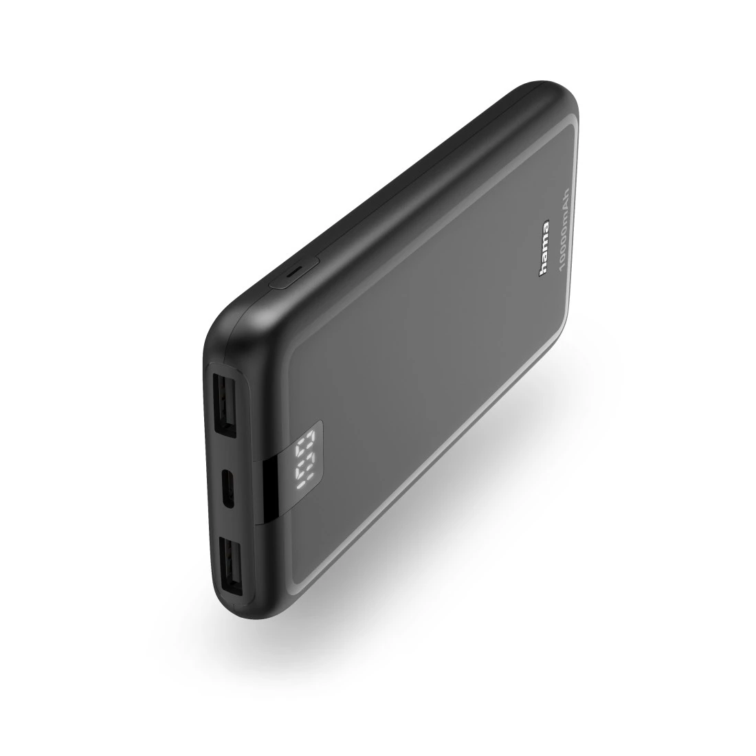 Hama Performance 10 Power Pack 10000 mAh 3 Outputs: USB-C 2x USB-A Anthracite Powerbank - Sort - 10000 mAh