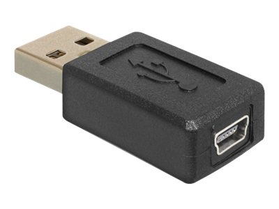 Delock Gender Changer Mini Usb-b 5-pin Usb-a Sort Mini Usb Usb-a