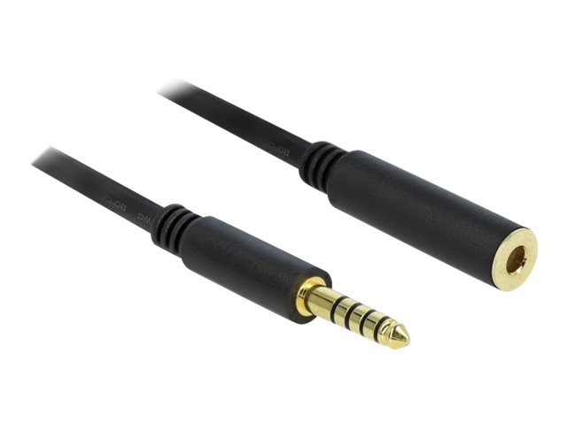 Delock Forlængerkabel til audio 1m Sort