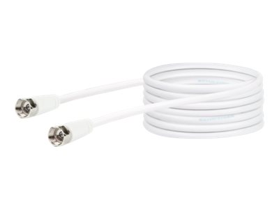 Schwaiger Antennekabel Dobbelt afskærmet 5m Hvid Hvid