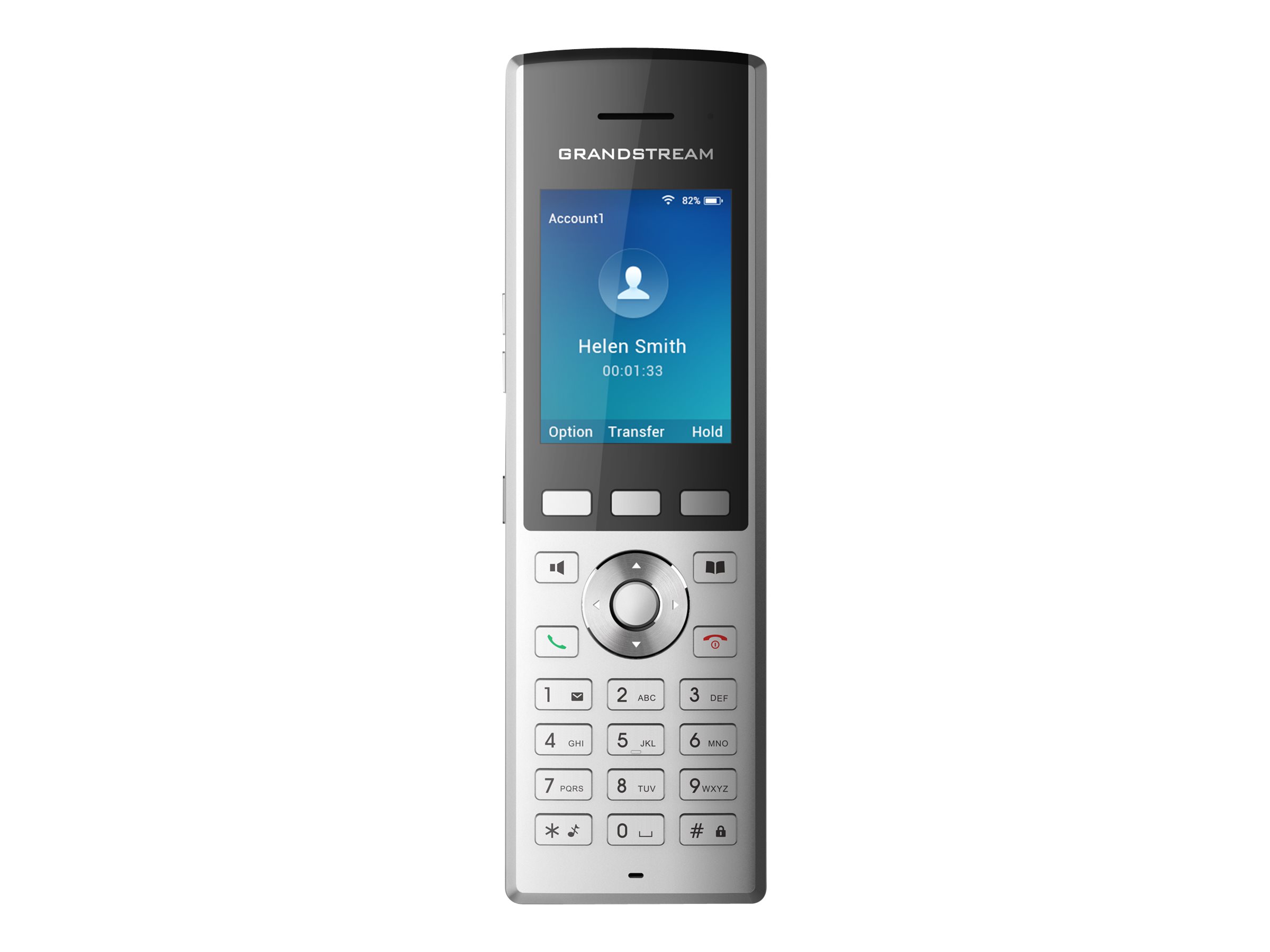 Grandstream WP820 - VoIP-telefon - med Bluetooth interface - IEEE 802.11a/b/g/n (Wi-Fi) - 3-vejs opkaldskapacitet - SIP - 2 linier