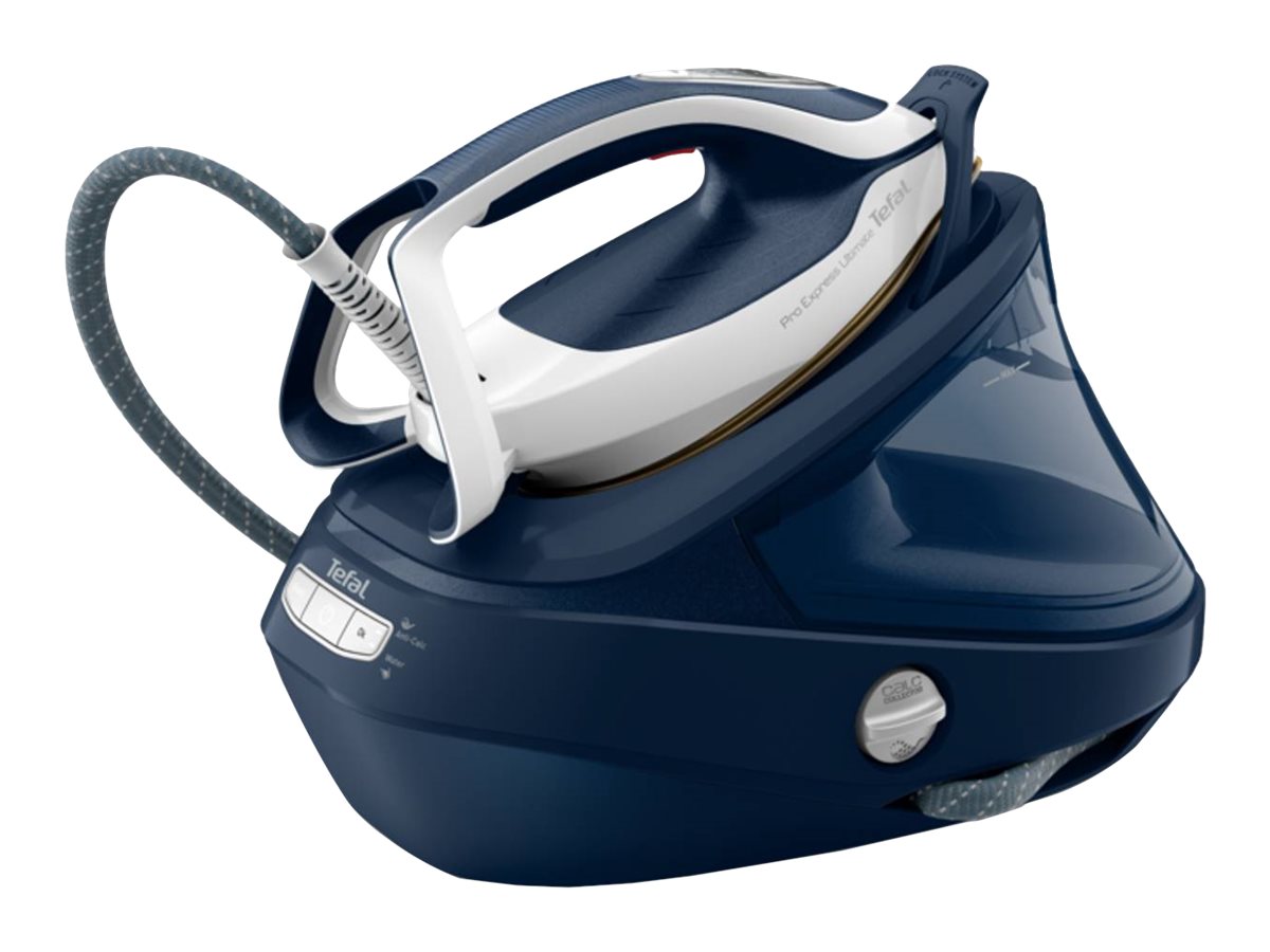 Tefal Pro Express Ultimate II GV9720 Dampstrygejern Blå Hvid