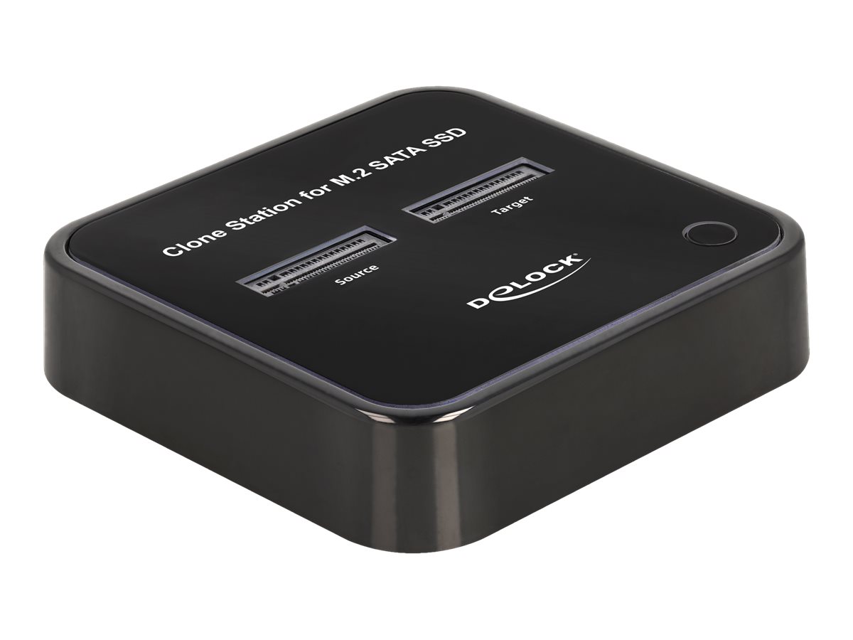 DeLOCK M.2 Docking Station for 2 x M.2 SATA SSD with Clone function