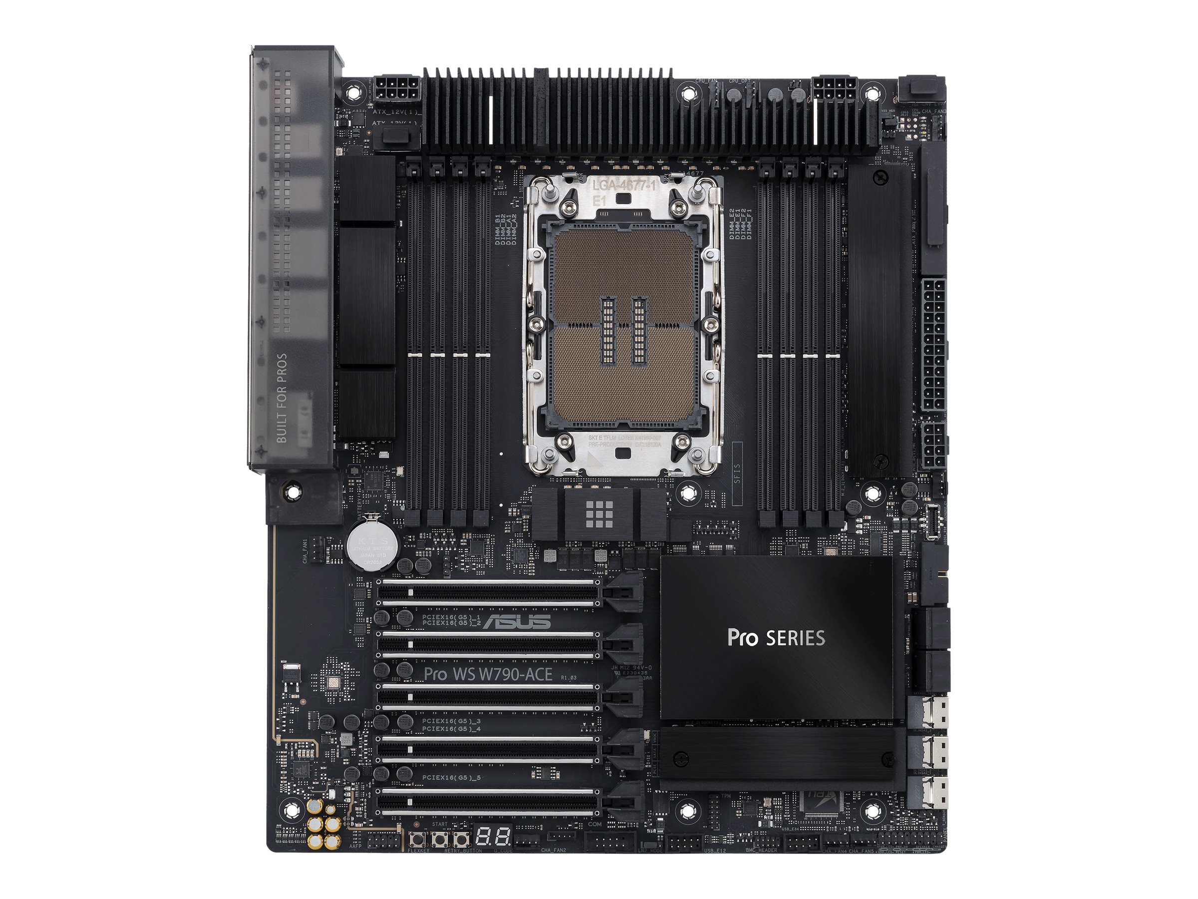 ASUS PRO WS W790-ACE Bundkort - Intel W790 - Intel LGA4677 socket - DDR5 RAM - SSI (Server)